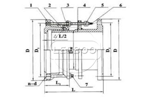 雙法蘭限位伸縮接頭